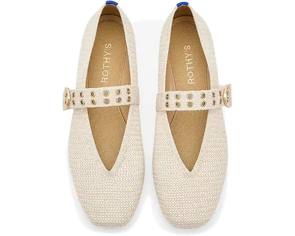 Supply Lab Rothy's The Max Buckle Mary Jane Women's Cream Woven