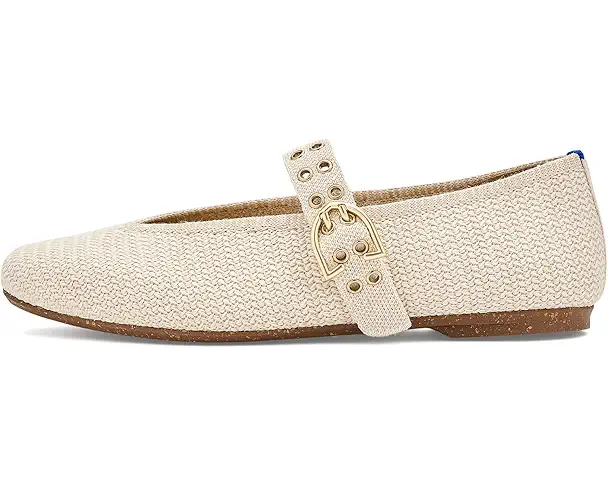 Supply Lab Rothy's The Max Buckle Mary Jane Women's Cream Woven