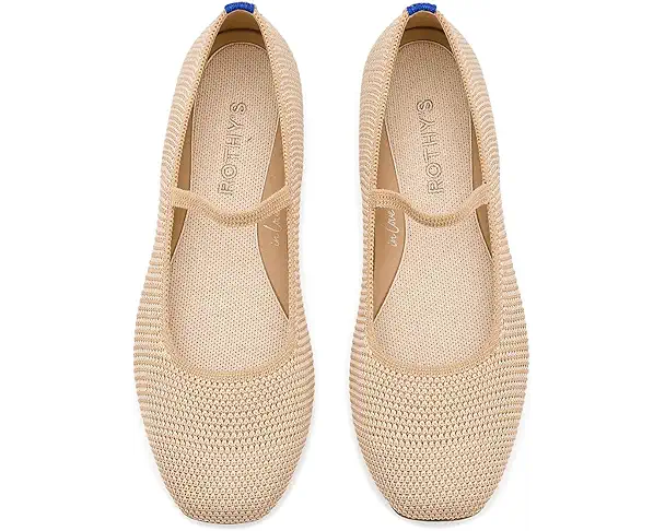 Supply Lab Rothy's The Max Square Mary Jane Women's Cream Raffia-knit