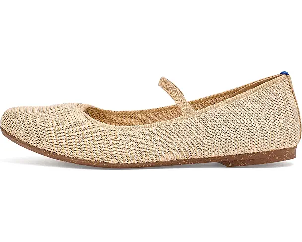Supply Lab Rothy's The Max Square Mary Jane Women's Cream Raffia-knit