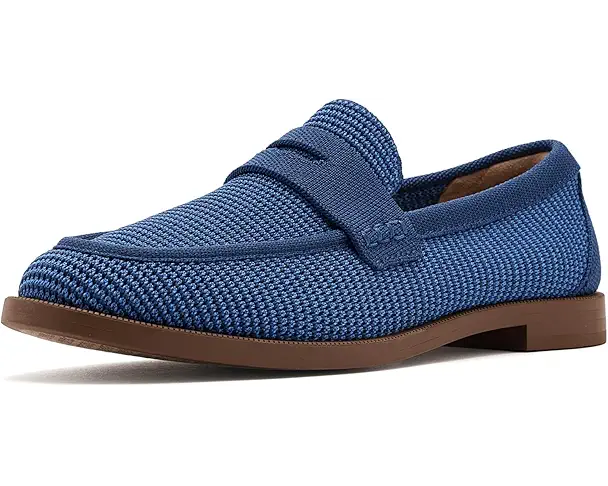 supply lab Rothy's The Penny Loafers Women's Blue Raffia-Knit