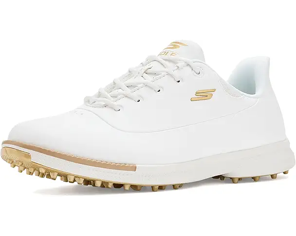 supply lab Skechers GO GOLF Jasmine 2 Waterproof Golf Shoes Women's White/Gold Spikeless