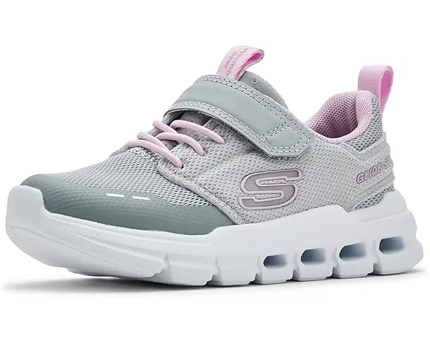 supply lab SKECHERS KIDS Glide-Step Flow (Little Kid/Big Kid) Women's Light Grey