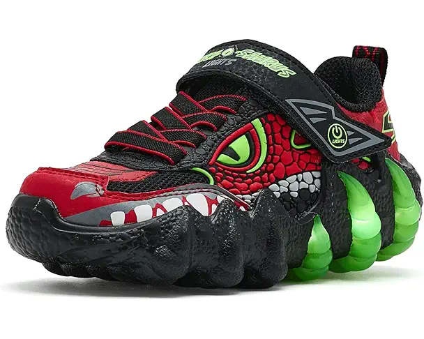 supply lab SKECHERS KIDS Skech-O-Saurus Lights 2.0 400121L (Little Kid/Big Kid) Red/Black