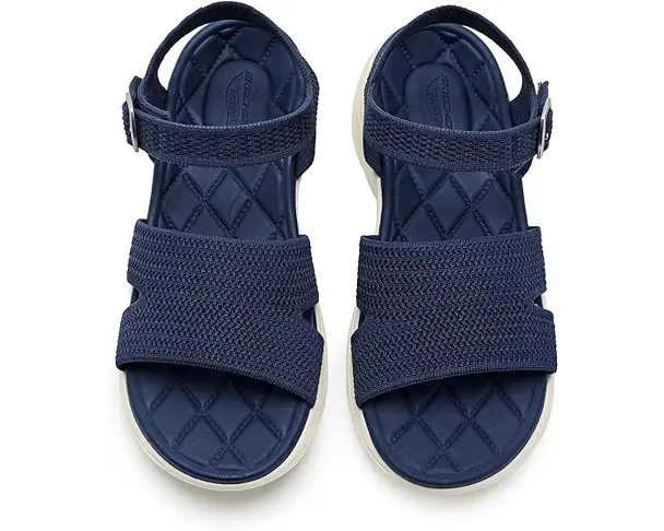 Supply Lab SKECHERS Performance On-The-Go GO Walk Arch Fit 2.0 Sandals W/ Shiny Yarn Women's Navy