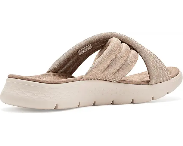 Supply Lab SKECHERS Performance On-The-Go GO Walk Flex Sandals W/ Puffy Crossband Women's Tan