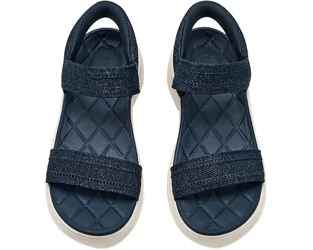 Supply Lab SKECHERS Performance On-The-Go Hands Free Slip-ins GO Walk Arch Fit 2.0 Sandals Shiny Knit Women's Navy