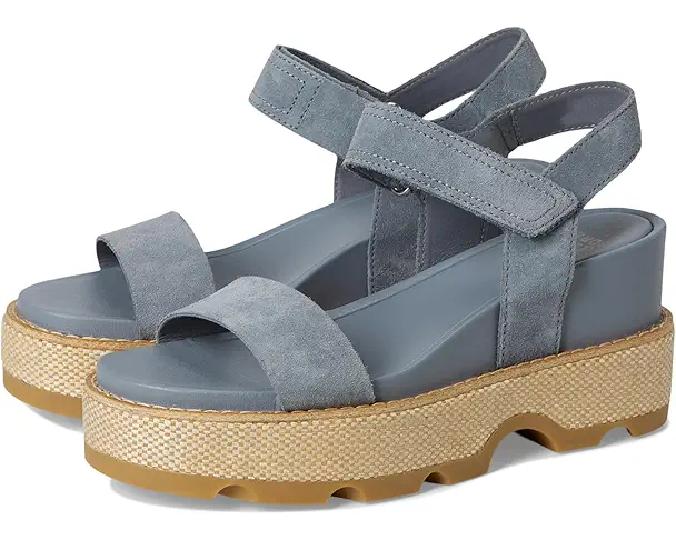 supply lab SOREL Joanie Iv Y Strap Wedge Women's Grey Ash/Gum 16