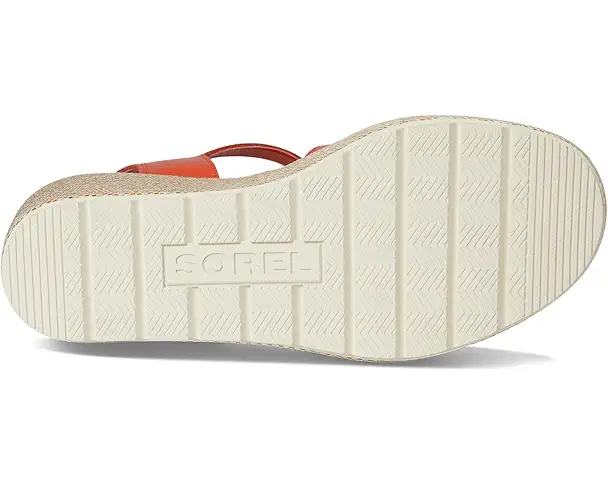 Supply Lab SOREL Sunpeak Wedge Ankle Strap Women's Crimson Fire/Chalk