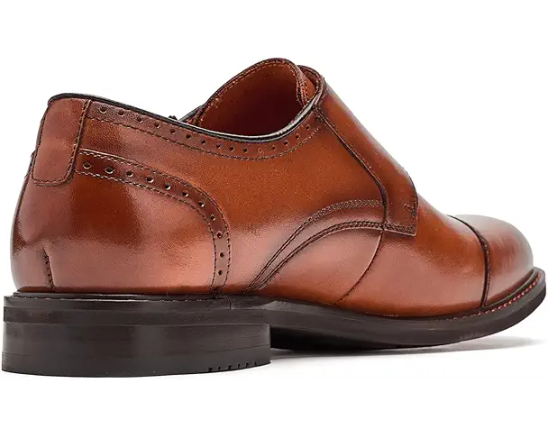 Supply Lab Stacy Adams Boswell Cap Toe Double Monk Strap Men's Brandy