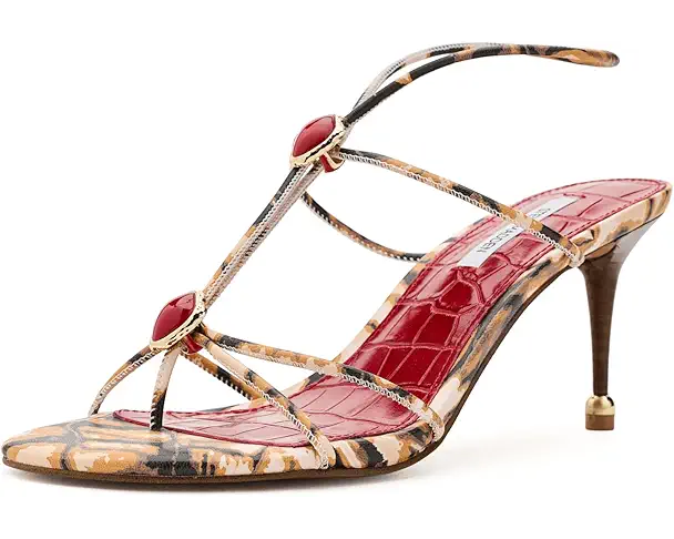 supply lab Steve Madden Ramos Women's Red/Brown Print Stone