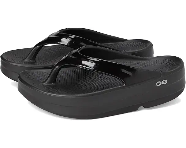 supply lab OOFOS Oomega Thong Women's Black