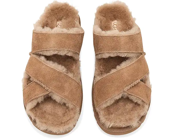 Supply Lab UGG Greenport Cross Strap Slide Women's Chestnut