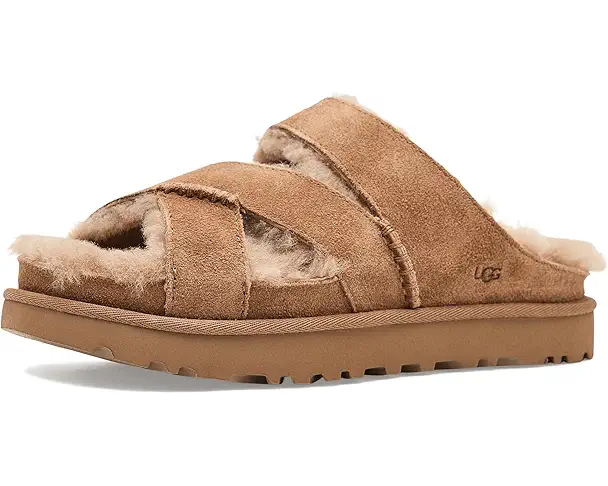 supply lab UGG Greenport Cross Strap Slide Women's Chestnut