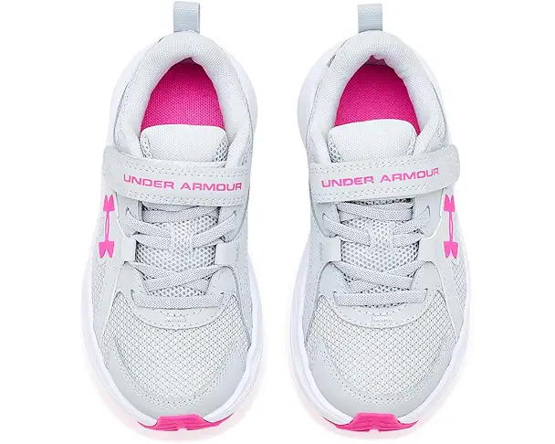 Supply Lab Under Armour Kids Charged Assert 11 Alternate Closure (Little Kid) Halo Gray/Halo Gray/Rebel Pink 1