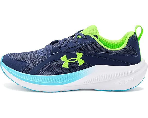 Supply Lab Under Armour Kids Charged Assert 11 (Big Kid) Midnight Navy/Blue Blur/Hyper Green