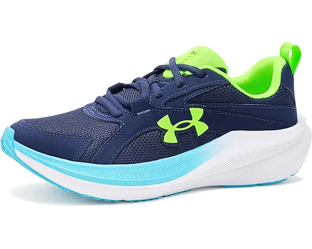 supply lab Under Armour Kids Charged Assert 11 (Big Kid) Midnight Navy/Blue Blur/Hyper Green