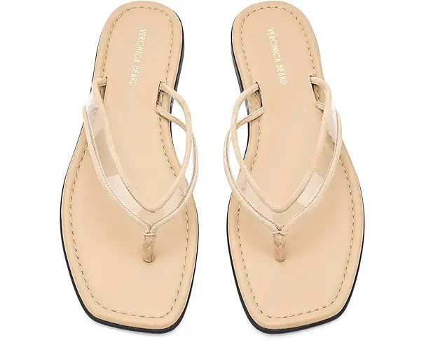 Supply Lab Veronica Beard Clea Piping Thong Sandals Women's Clear/Sand
