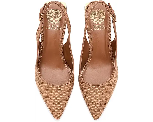 Supply Lab Vince Camuto Hamden Buckle Slingback Pump Women's Golden Walnut