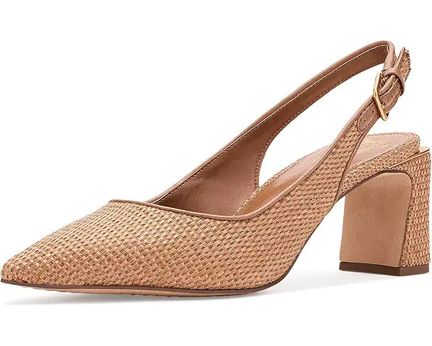 supply lab Vince Camuto Hamden Buckle Slingback Pump Women's Golden Walnut