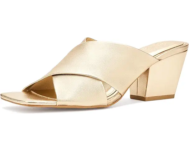supply lab Vince Camuto Kespa Cross Band Mule Sandals Women's Egyptian Gold