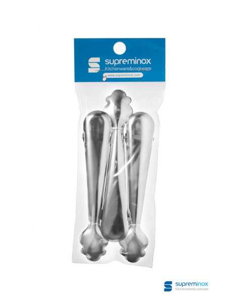 suprem inox Pinza De Hielo Extra En Bolsas De 3 Uni 40un