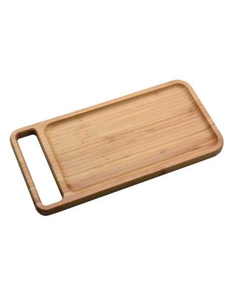 suprem inox Plato De Bambu Rectangular Con Asa 30X15X1 6 Cm 12un