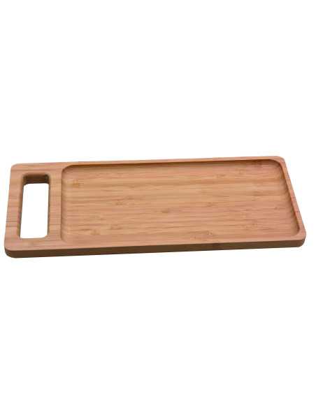 suprem inox Plato De Bambu Rectangular Con Asa 33X14X1 8Cm 12un