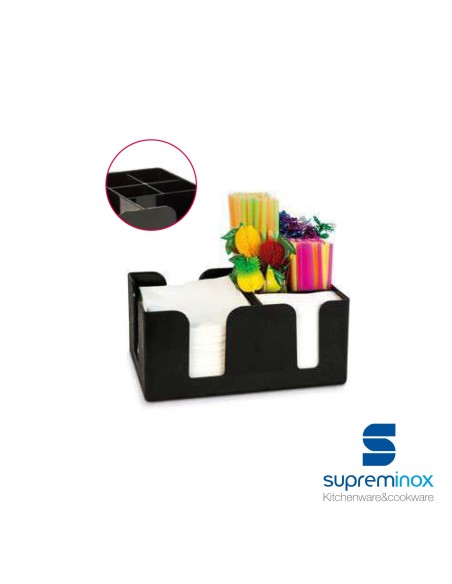 Suprem Inox 6 Compartment Bar Organizer