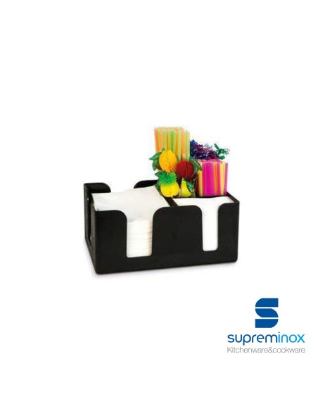 suprem inox 6 compartment bar organizer