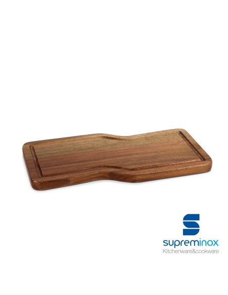suprem inox acacia serving board asymmetric