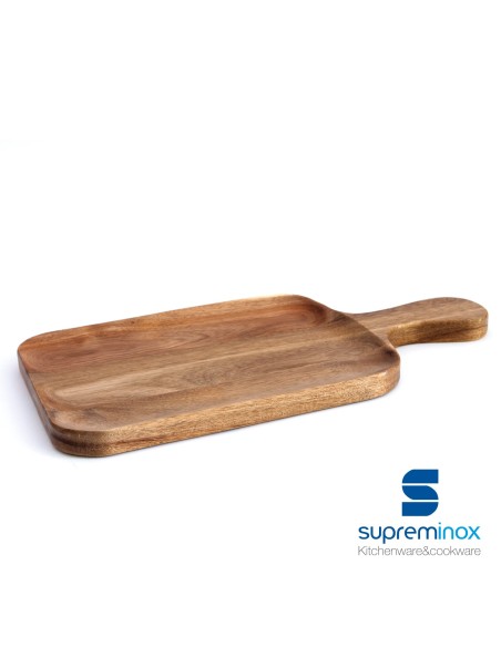 suprem inox acacia serving board w/handle