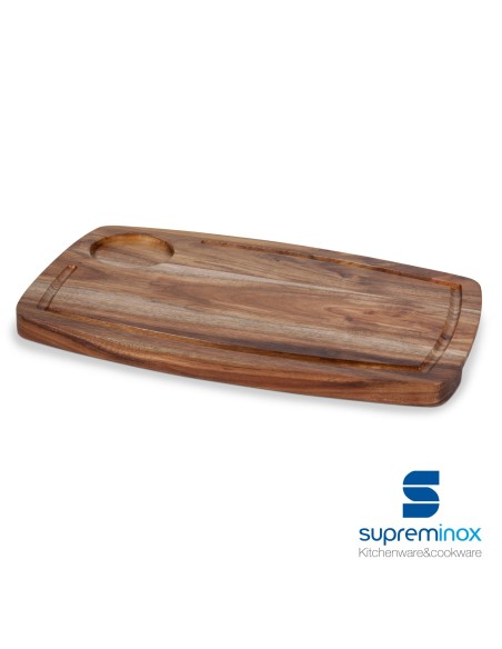 suprem inox acacia serving board w/tray