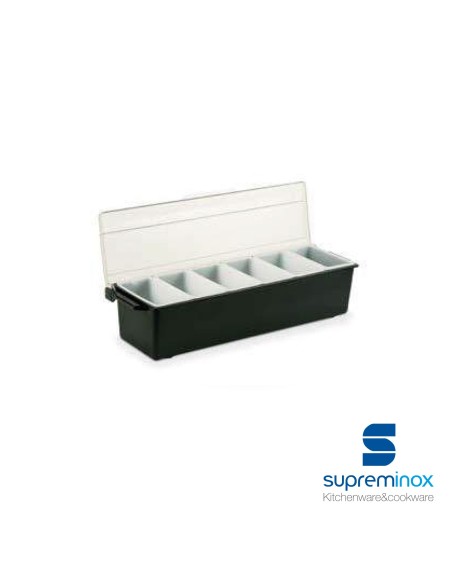 suprem inox bar condiment holder 6 d