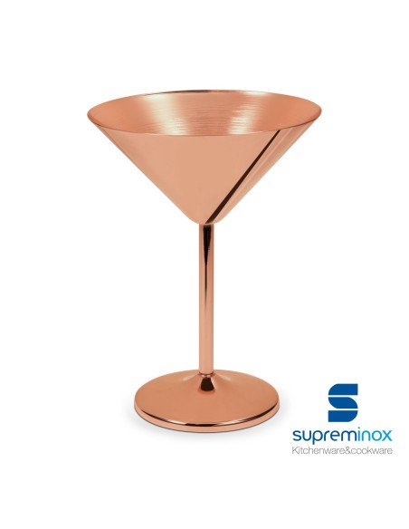 suprem inox copper martini glass