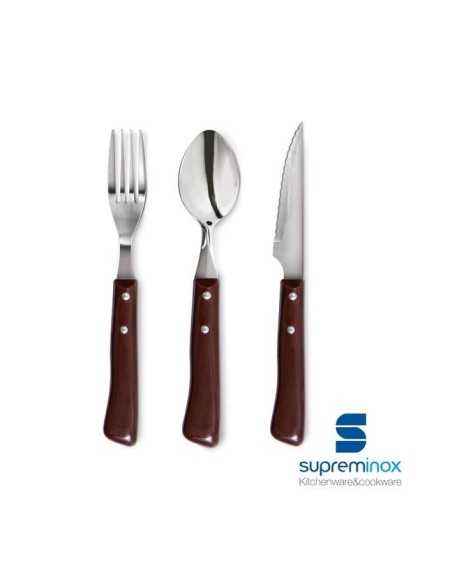 suprem inox Cuchara mesa m/plastico pack 24 u/