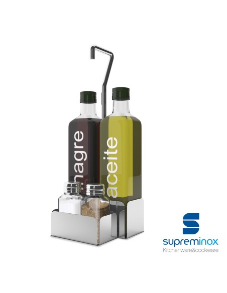 suprem inox customisable oil & vinegar set 4 pcs