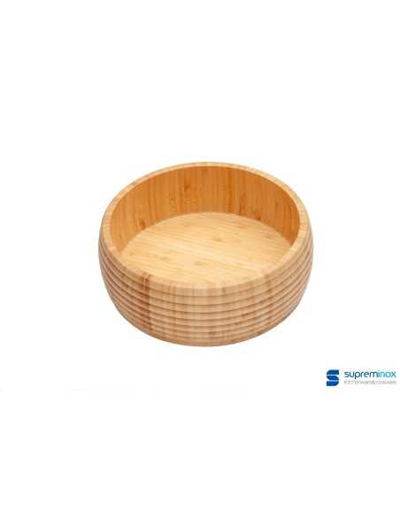 suprem inox Fuente redonda bambú 25 5X9