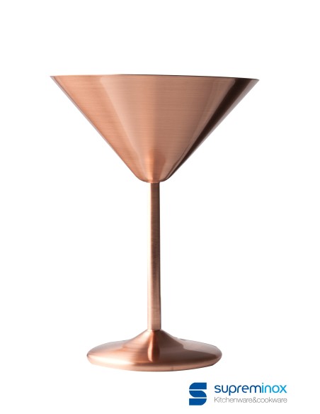 suprem inox matte copper martini glass