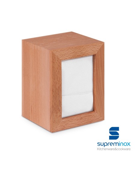 suprem inox napkin holder beech wood