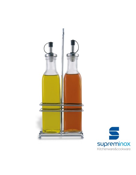 suprem inox non-drip oil & vinegar set 2 pcs