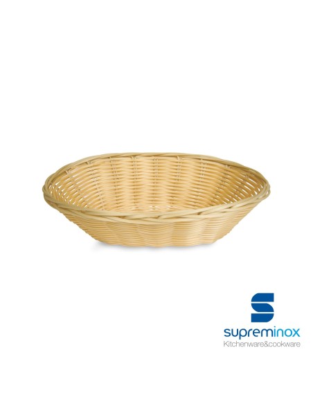 suprem inox oval poly-rattan basket