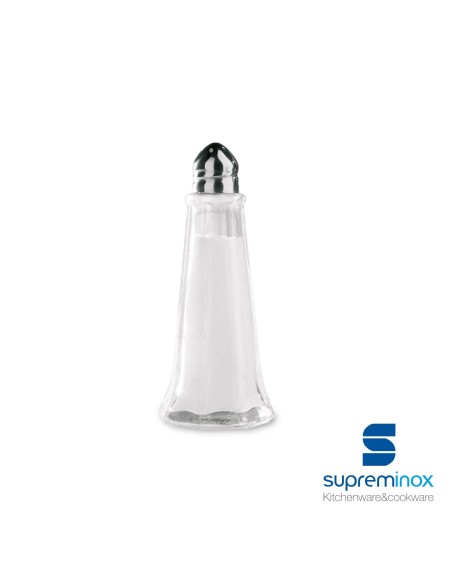 suprem inox pyramidal glass salt shaker