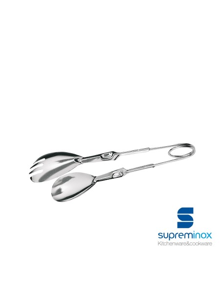 suprem inox salad tongs with string