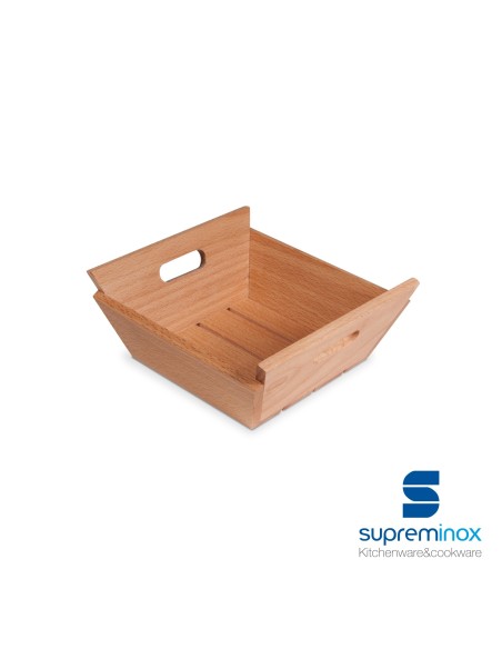 suprem inox small square wooden box
