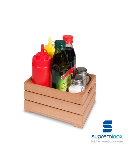 suprem inox small wooden fruit box