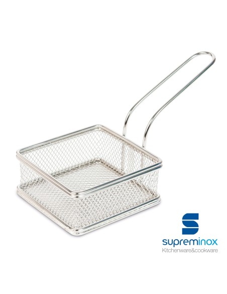 suprem inox square basket chips low