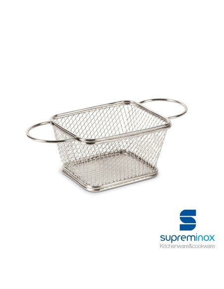 suprem inox square fryer chip w/handles