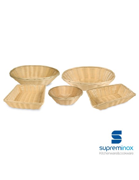 Suprem Inox Square Poly-rattan Basket Laminated