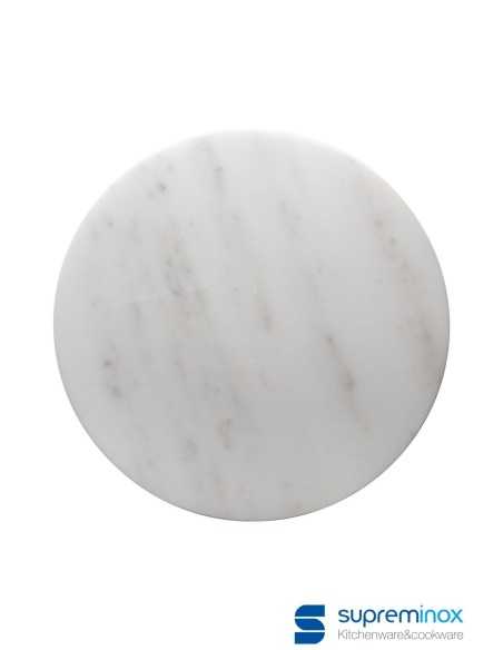 suprem inox Tabla redonda de marmol blanca diam/30
